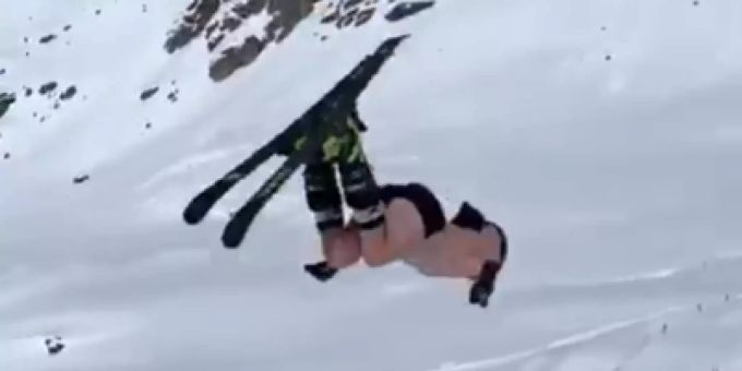 Für einen guten Zweck - Andri Ragettli springt fast nackt