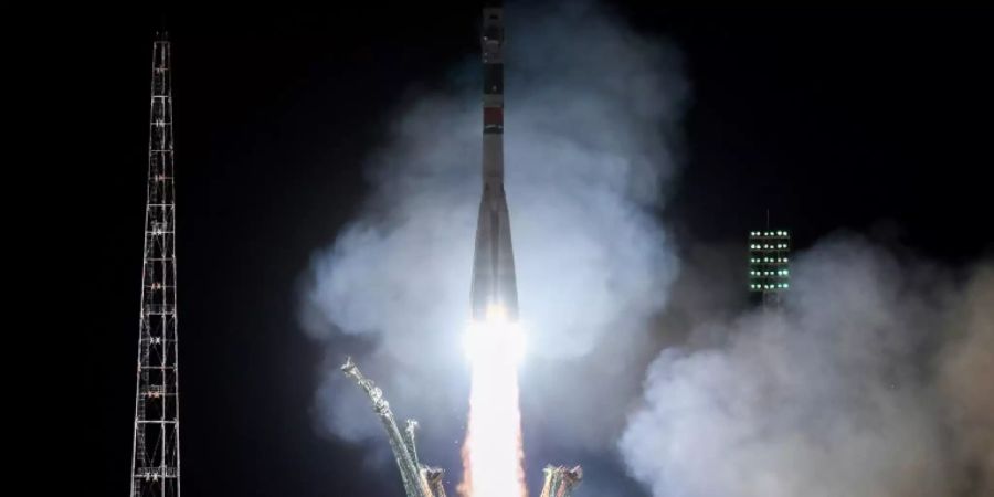 Sojus-Rakete startet in Baikonur Richtung ISS