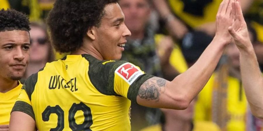 Glaubt an den Titelgewinn der Dortmunder: Axel Witsel. Foto: Sebastian Gollnow/dpa