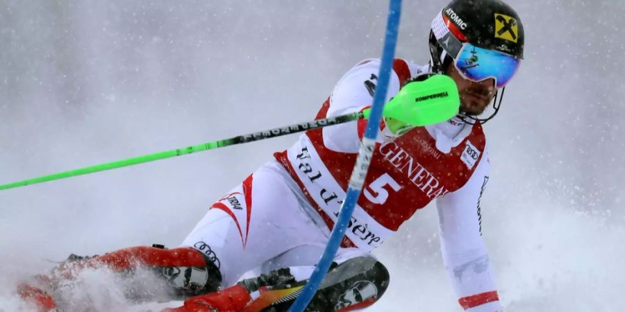 Marcel Hirscher auf dem Weg zum Sieg.