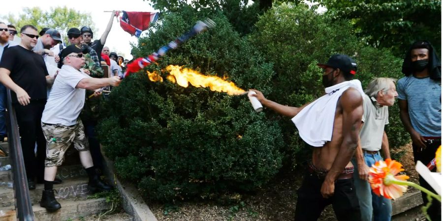 Demonstrationen in Charlottesville vor einem Jahr.