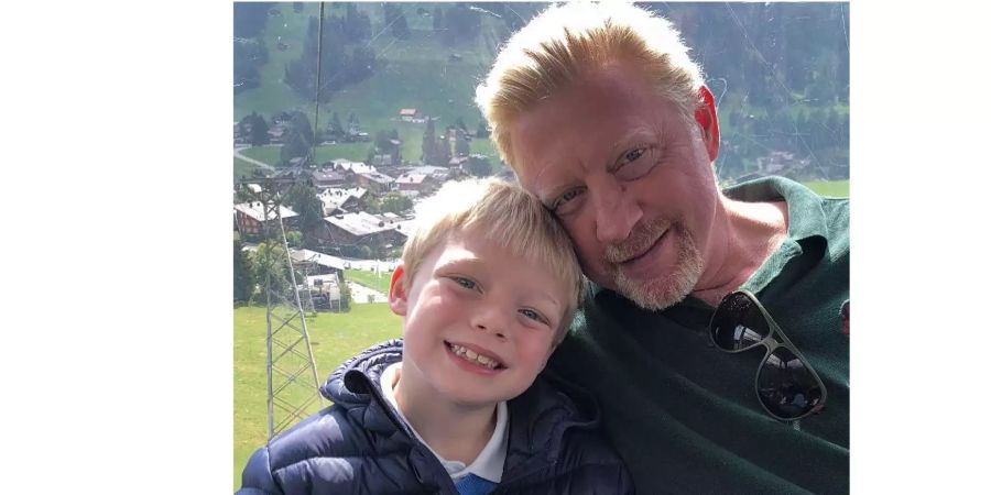 Die Tennislegende geniesst im Sommer eine Auszeit in der Schweiz: Boris und Sohn Amadeus Becker in Gstaad.