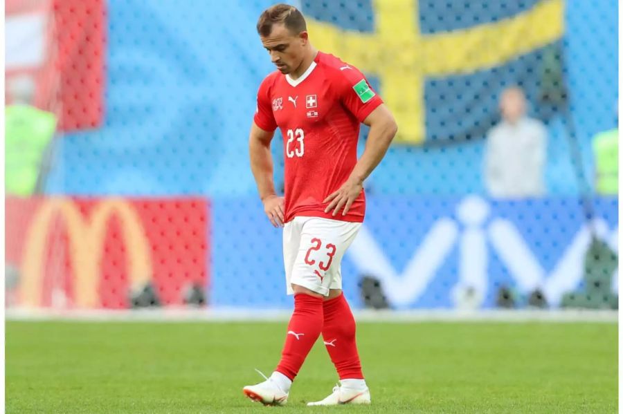 Shaqiri ist sichtlich enttäuscht über das WM-Aus der Schweizer Nati.