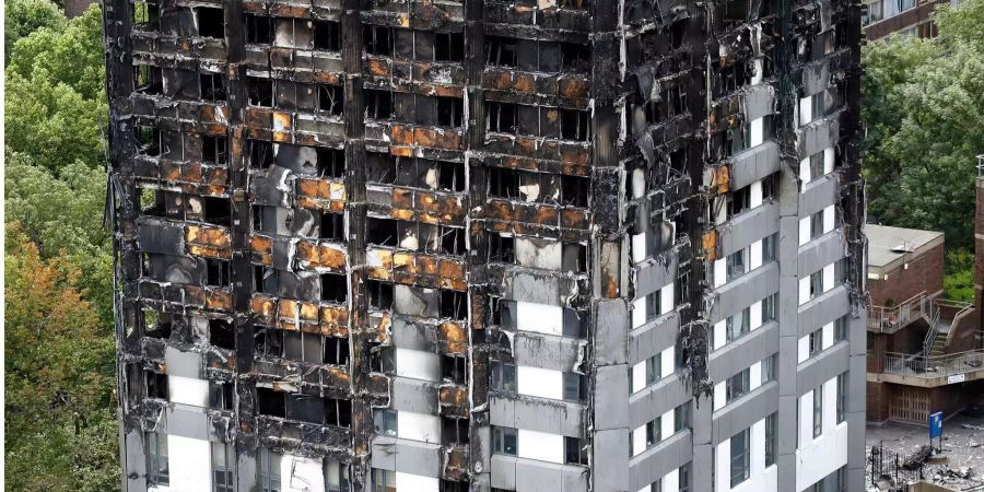 Der Grenfell Tower nach dem verheerenden Brand.