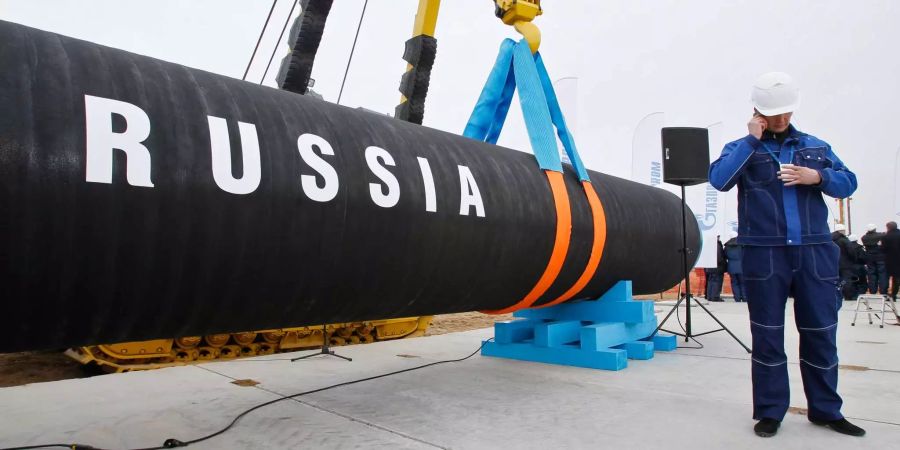 Ein Teil einer russischen Pipeline in der Ostsee.