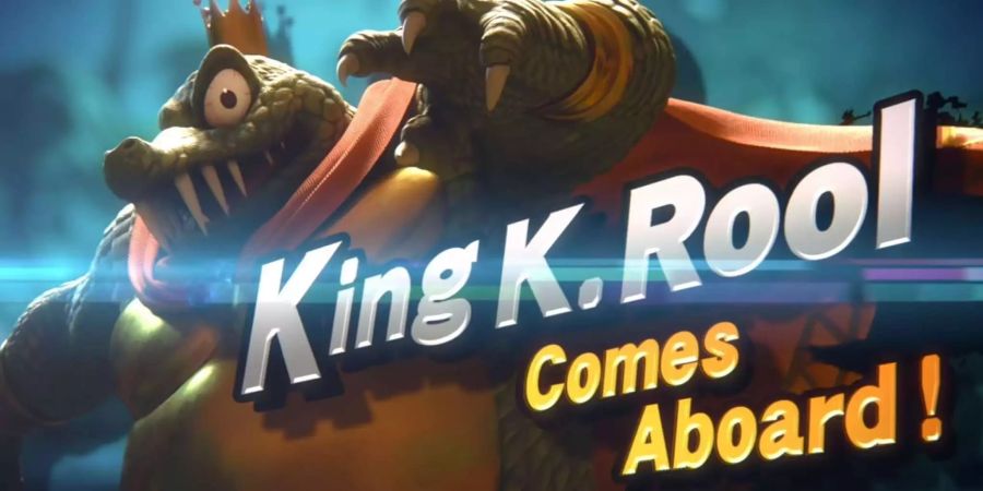 Der Bösewicht aus «Donkey Kong Country». King K. Rool wird auch erscheinen. Er scheint mit seiner Donnerbüchse und der Bumerang-Krone einen sehr Trickreichen Spielstil zu haben.