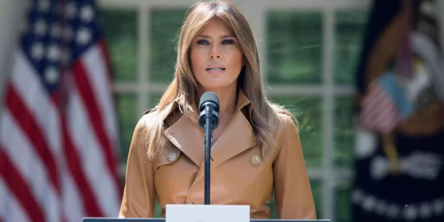 Melania Trump erschien an der Seite ihres Mannes zu einem Empfang im Weissen Haus. (Archivbild)