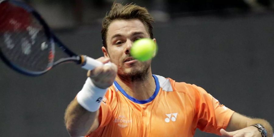 Stan Wawrinka im Einsatz während des Turniers in St. Petersburg (RUS).