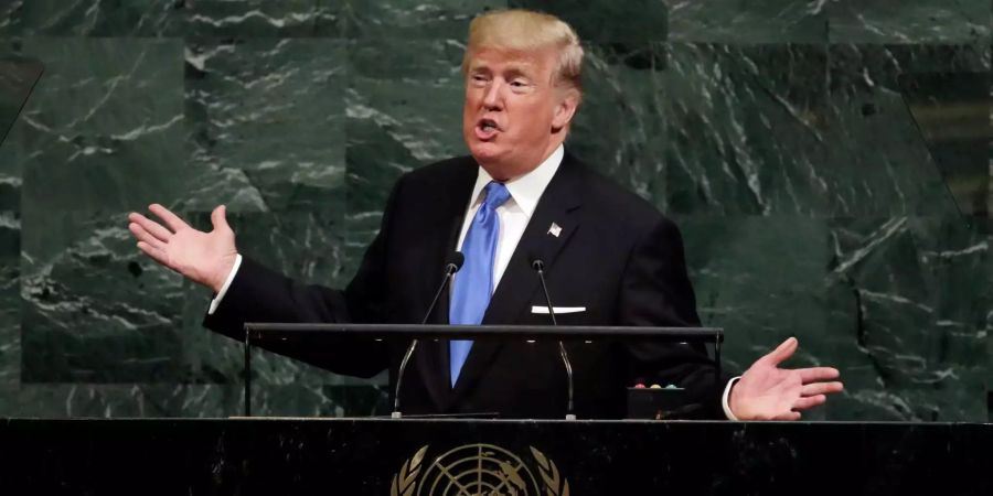 US-Präsident Donald Trump spricht bei der UN-Generaldebatte der Vereinten Nationen.