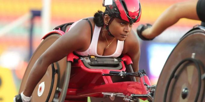 Die Behindertensportlerin Alexandra Helbling an der Para-Leichtathletik-EM in Berlin. Die Behindertensportlerin Alexandra Helbling an der Para-Leichtathletik-EM in Berlin.