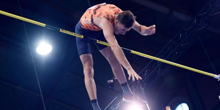 Der australischer Stabhochspringer Kurtis Marschall während eines Wettkampfs der Diamond League in Zürich.