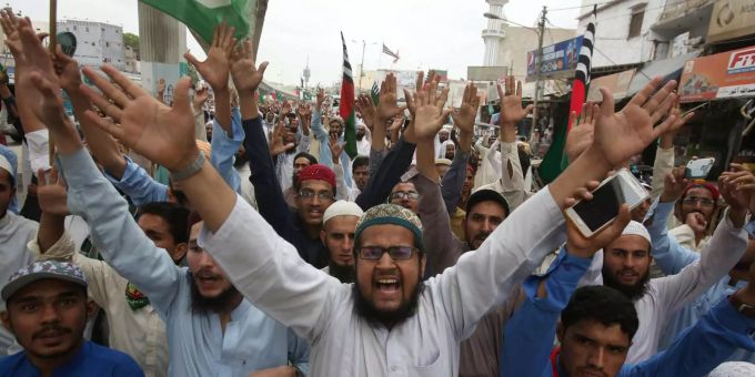 Islamisten protestieren gegen Mohammed-Karrikaturen. (Archivbild) islamisten