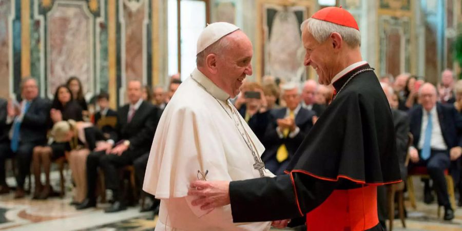 Ein Treffen zwischen Papst Franziskus und dem Erzbischof Donald Wuerl. (Archivbild)