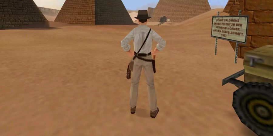 Sein erstes Abenteuer mit 3D-Grafik führt Indy unter anderem in den Sudan.