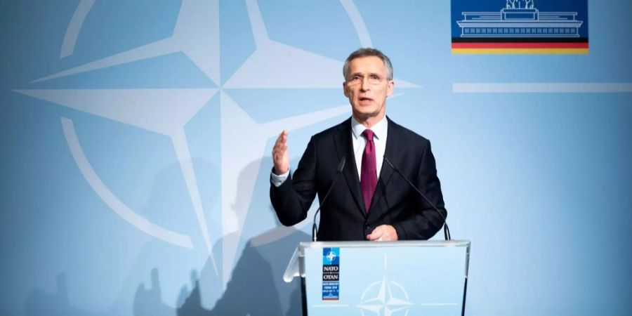 Nato-Generalsekretär Jens Stoltenberg hält eine Rede.