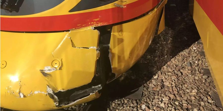 Das Tram erlitt wie das Auto einen Sachschaden.