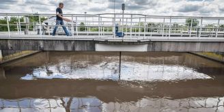 Montilier - Neue Kläranlage am Ufer des Murtensees in Muntelier