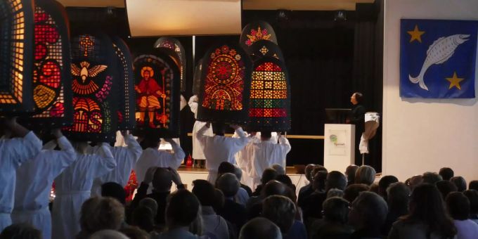 Der Imposante Einzug der Iffelengruppe in die Mehrzweckhalle in Egolzwil. Der Imposante Einzug der Iffelengruppe