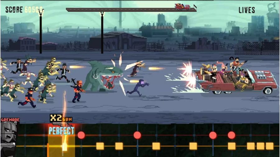 Double Kick Heroes ist ein Rhythmus-Shoot-'em-Up und erscheint im Sommer 2019.