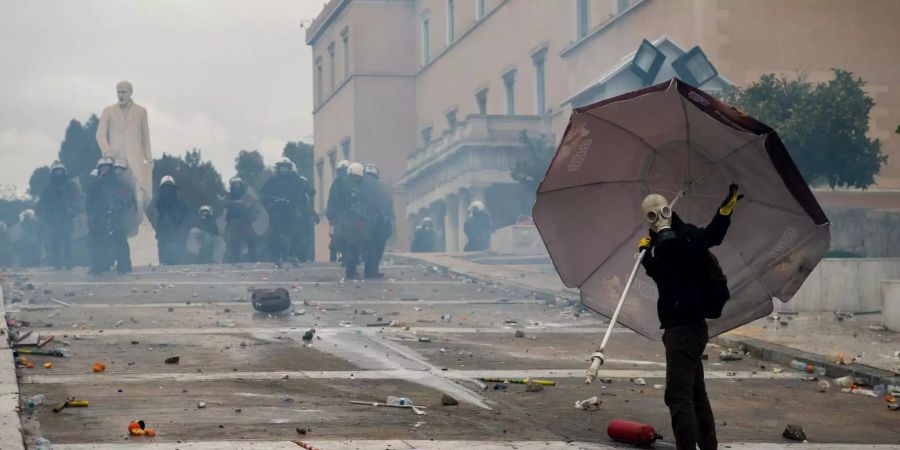 Demonstration wegen Namensänderung Mazedonien