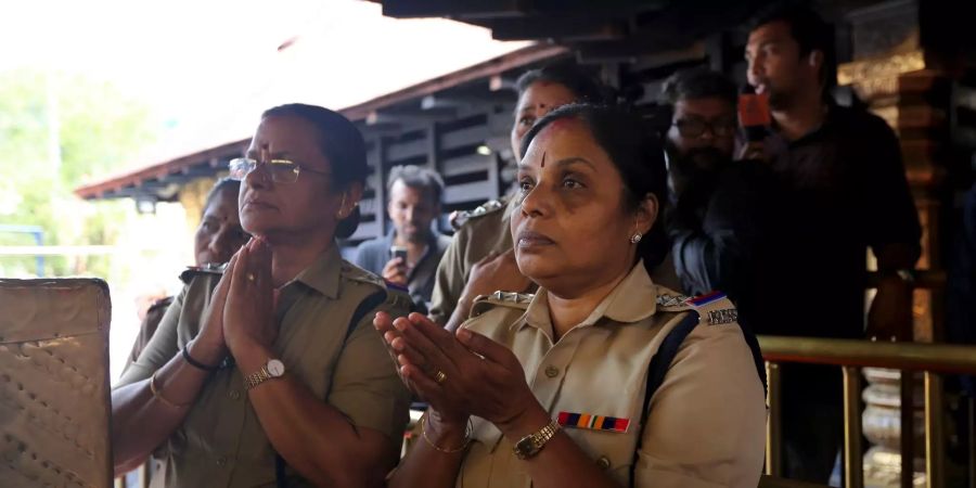 Frauen im Sabarimala-Tempel