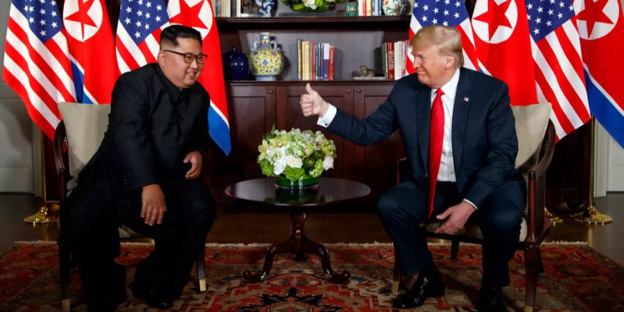 Kim Jong Un und Donald Trump treffen sich in Singapur.