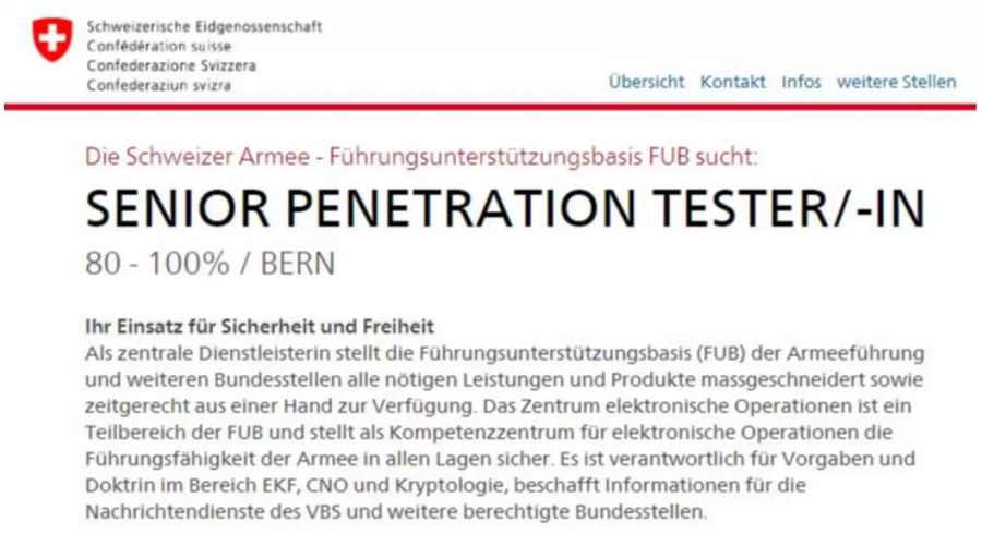 Stelleninserat Penetration Tester