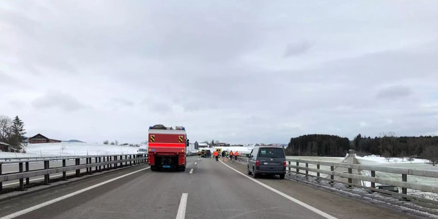 Personenunfall auf der Autobahn