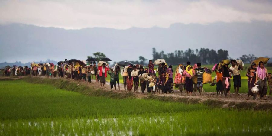 626'000 Menschen sind nach UN-Angaben seit Ende August von Myanmar in das Nachbarland Bangladesch geflohen.