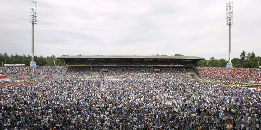 Trauer im Karlsruher Wildparkstadion.