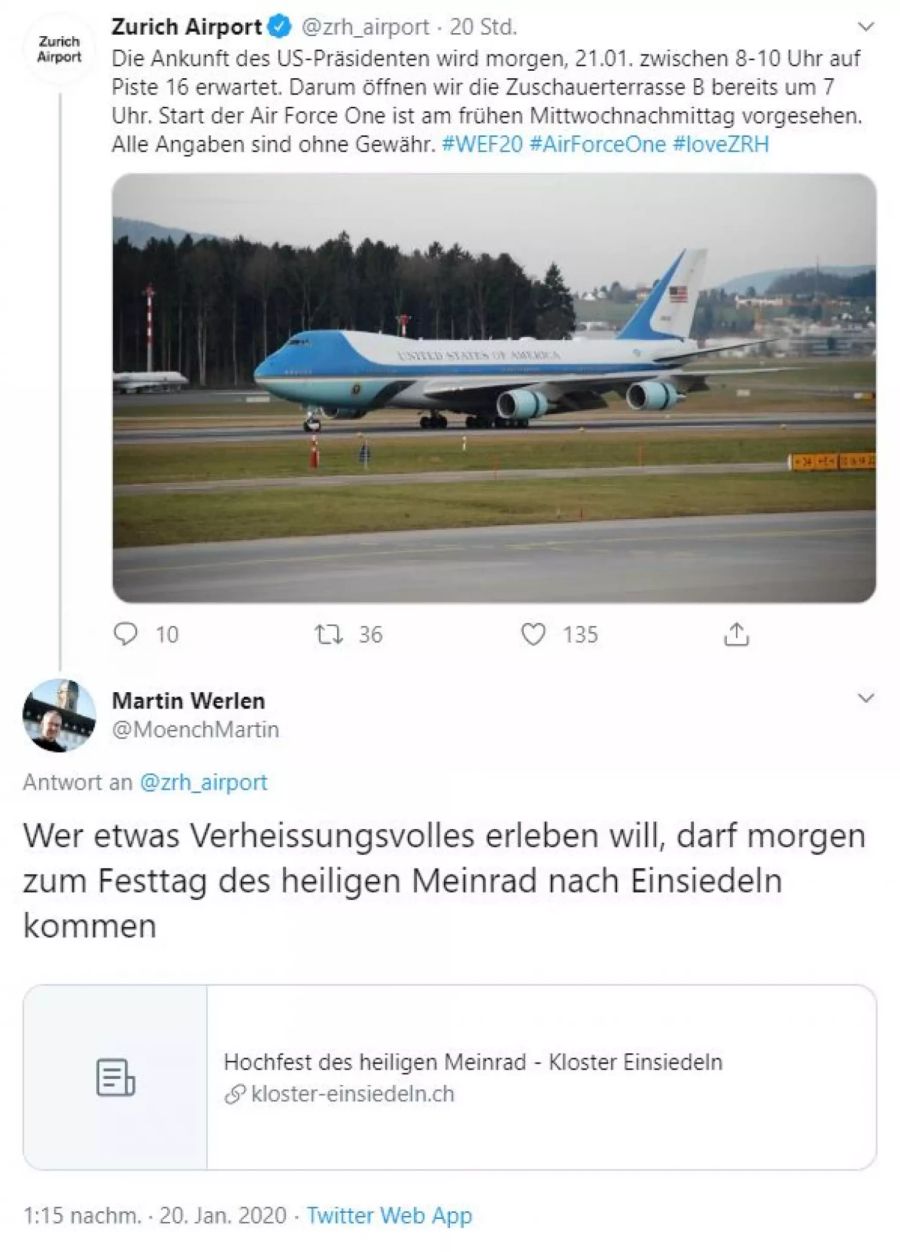 mönch martin werlen tweet