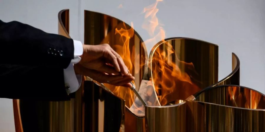 Die olympische Flamme in Japan