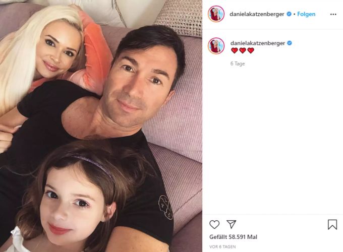 Daniela Katzenberger mit Partner Lucas Cordalis und Töchterchen Sophia. Daniela Katzenberger
