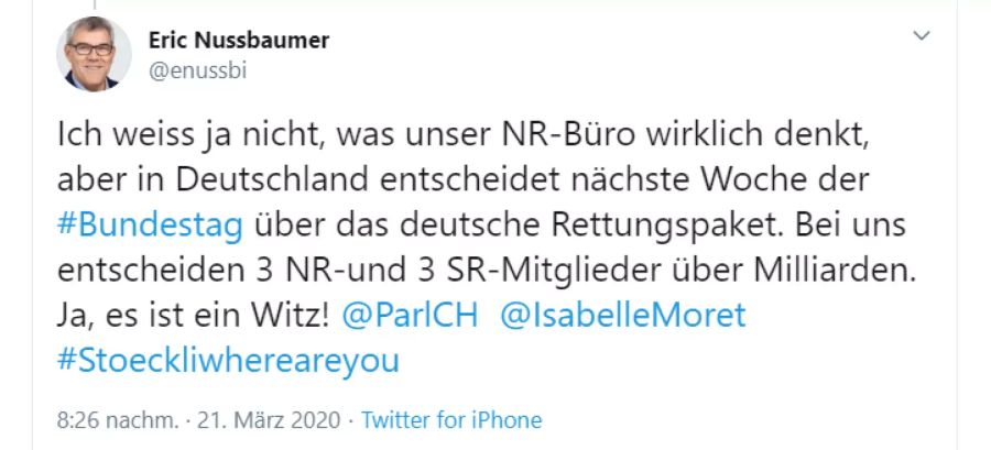 SP-Nationalrat Eric Nussbaumer.