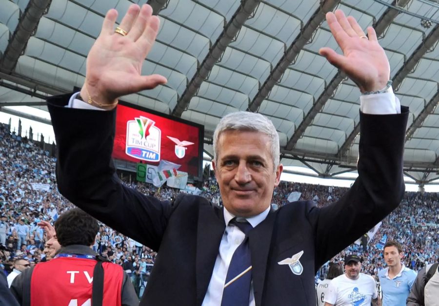 Vladimir Petkovic jubelt im Stadio Olimpico in Roma.