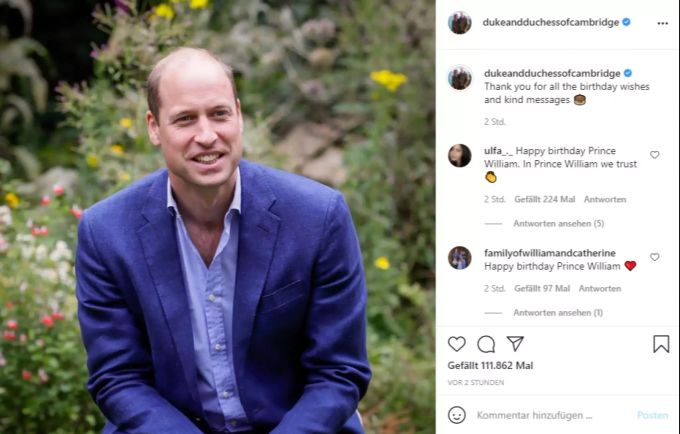 Prinz William wurde mit Glückwünschen überschüttet. prinz charles