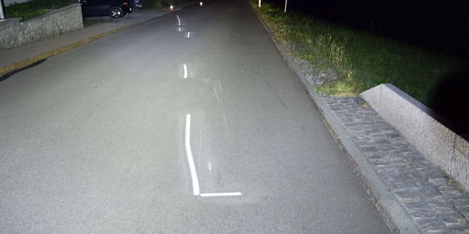 Unfallstelle in Schachen bei Reuten. Unfallstelle in Schachen