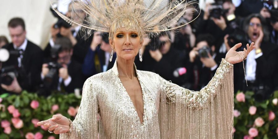 Céline Dion bei der MetGala, 2019 in New York City.