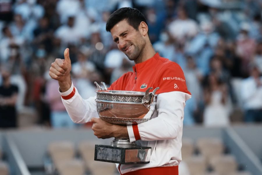 Bei den French Open war Novak Djokovic 2021 zum zweiten Mal erfolgreich.