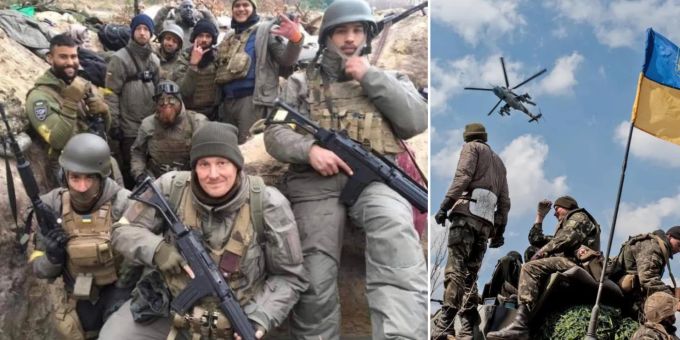 Ausländische Angehörige der «Fremdenlegion». Ukraine-Krieg Freiwillige Fremdenlegion
