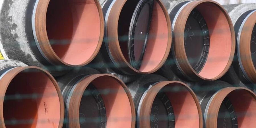 Rohre für den Bau der Erdgaspipeline Nord Stream 2. Foto: Stefan Sauer/dpa