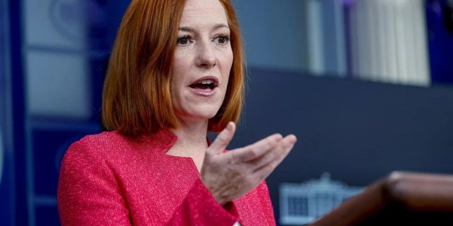 Die Pressesprecherin des Weissen Hauses, Jen Psaki. Foto: Andrew Harnik/AP/dpa