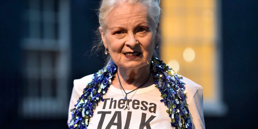 Die britische Designerin Vivienne Westwood 2016 in  London.