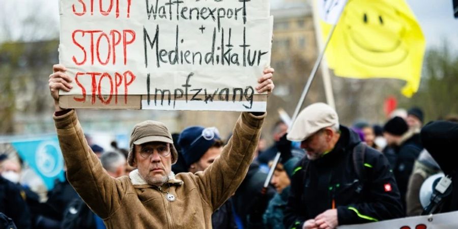 Demonstrant in Leipzig