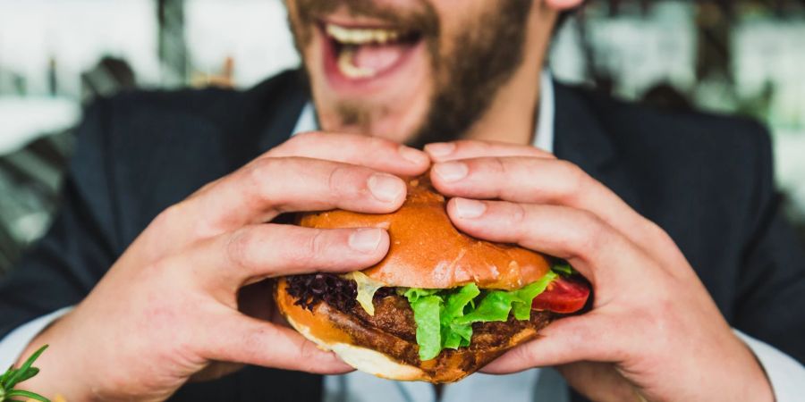 Burger Stress verarbeitete Lebensmittel