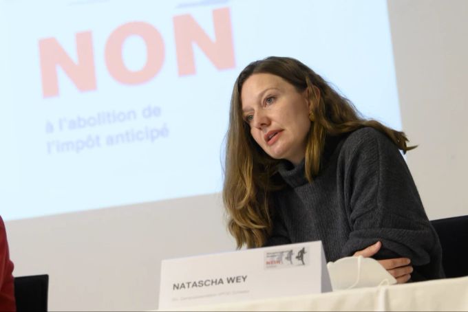 Gewerkschaft: Natascha Wey, Generalsekretärin VPOD spricht während einer Medienkonferenz. Natascha Wey Gewerkschaft