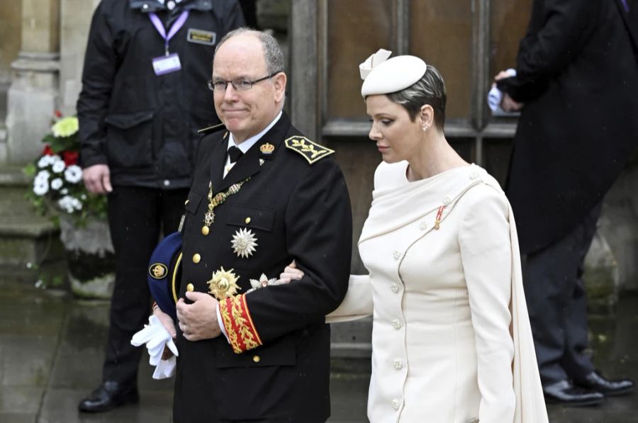 Albert und Charlène bei der Krönung in London Anfang Mai.