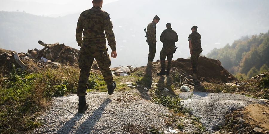 Einsatz für Frieden und Stabilität: Schweizer Armeeangehörige im Kosovo. (Archivbild)