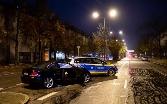 Szene vom Unfallort. Unfall München