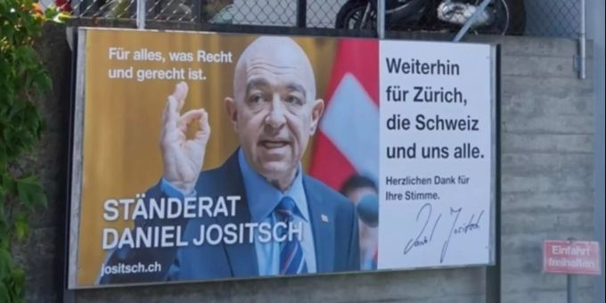 Auf den Wahlplakaten von Daniel Jositsch fehlt die Empfehlung für Marionna Schlatter. daniel jositsch